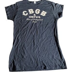 CBGB OMFUG Home of Underground Rock Graphic Tee Black Womens Large